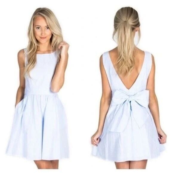 Lauren James Emerson Blue Stripe Dress Small - Picture 2 of 7